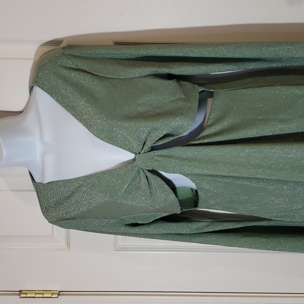 Wild Fable bodicon sage green cut out dress - Picture 2 of 11